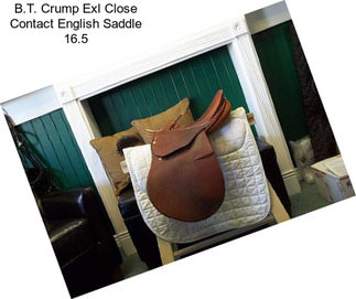 B.T. Crump Exl Close Contact English Saddle 16.5\