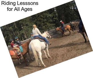 Riding Lesssons for All Ages