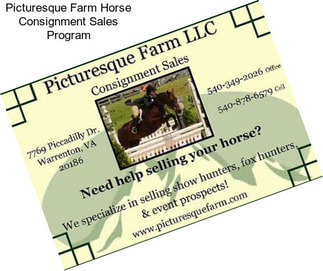 Picturesque Farm Horse Consignment Sales Program