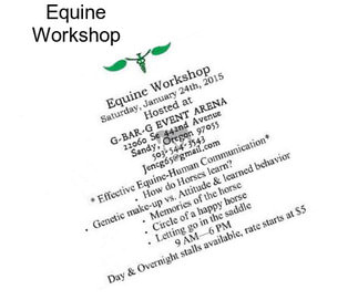 Equine Workshop