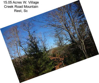 15.05 Acres W. Village Creek Road Mountain Rest, Sc