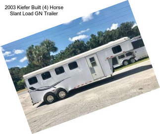 2003 Kiefer Built (4) Horse Slant Load GN Trailer