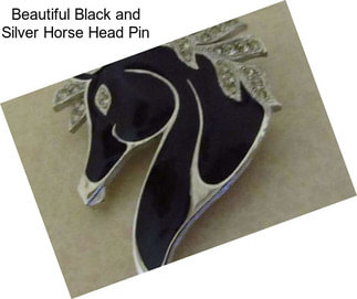 Beautiful Black and Silver Horse Head Pin