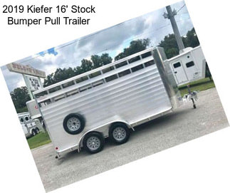 2019 Kiefer 16\' Stock Bumper Pull Trailer