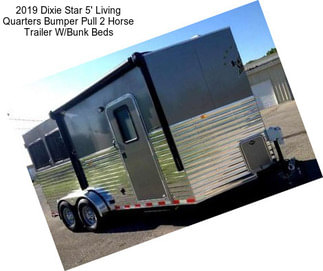 2019 Dixie Star 5\' Living Quarters Bumper Pull 2 Horse Trailer W/Bunk Beds