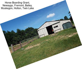 Horse Boarding Grant, Newaygo, Fremont, Bailey, Muskegon, Holton, Twin Lake