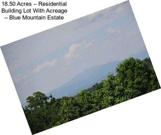 18.50 Acres – Residential Building Lot With Acreage – Blue Mountain Estate
