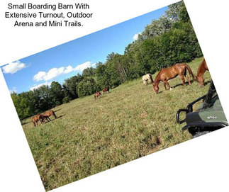 Small Boarding Barn With Extensive Turnout, Outdoor Arena and Mini Trails.