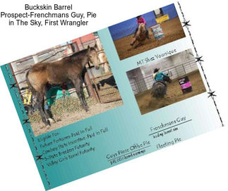 Buckskin Barrel Prospect-Frenchmans Guy, Pie in The Sky, First Wrangler