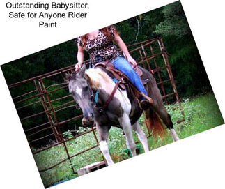 Outstanding Babysitter, Safe for Anyone Rider Paint