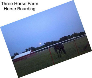 Three Horse Farm Horse Boarding