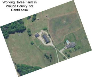Working Horse Farm in Walton County! for Rent/Lease