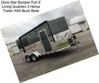 Dixie Star Bumper Pull 5\' Living Quarters 2 Horse Trailer With Bunk Beds