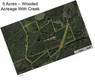 5 Acres – Wooded Acreage With Creek