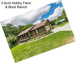 3 Acre Hobby Farm & Brick Ranch