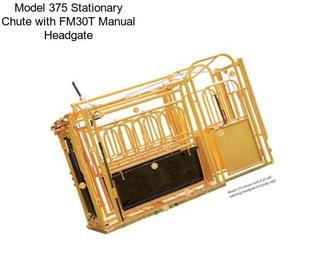 Model 375 Stationary Chute with FM30T Manual Headgate