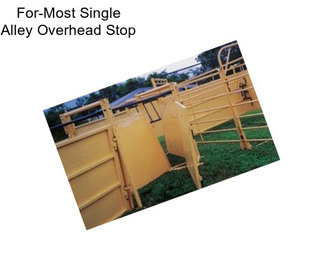 For-Most Single Alley Overhead Stop
