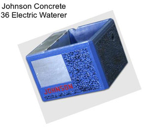 Johnson Concrete 36\