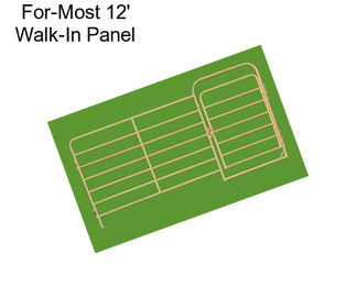 For-Most 12\' Walk-In Panel