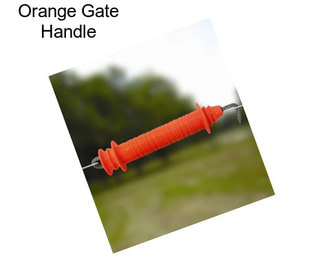 Orange Gate Handle