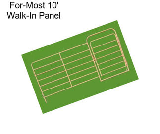 For-Most 10\' Walk-In Panel