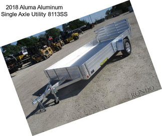 2018 Aluma Aluminum Single Axle Utility 8113SS