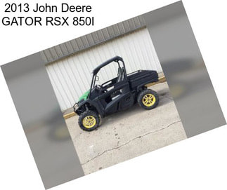 2013 John Deere GATOR RSX 850I