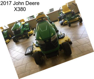 2017 John Deere X380