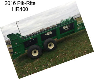 2016 Pik-Rite HR400