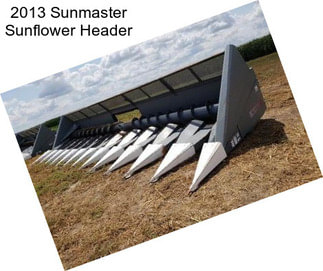 2013 Sunmaster Sunflower Header