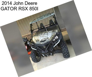 2014 John Deere GATOR RSX 850I