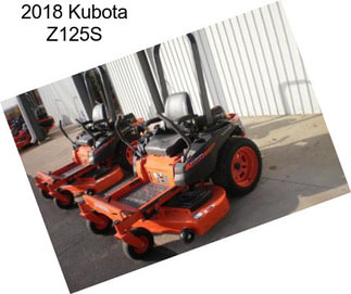 2018 Kubota Z125S