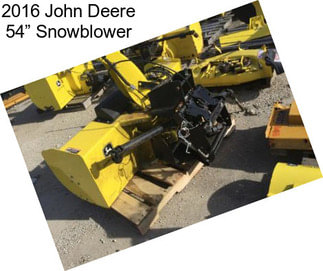 2016 John Deere 54” Snowblower