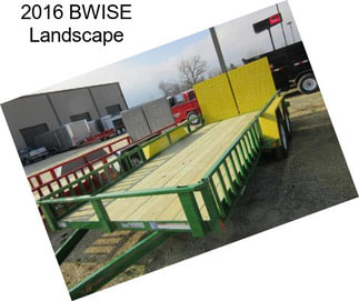 2016 BWISE Landscape