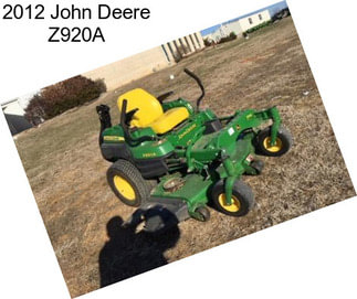 2012 John Deere Z920A