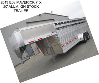 2019 Eby MAVERICK 7\' X 20\' ALUM. GN STOCK TRAILER