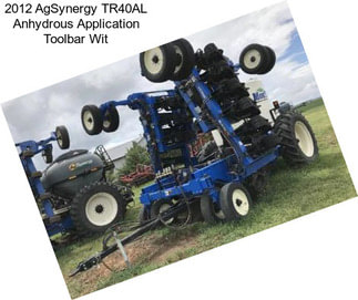 2012 AgSynergy TR40AL Anhydrous Application Toolbar Wit