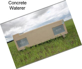 Concrete Waterer