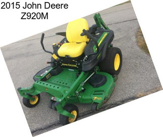 2015 John Deere Z920M