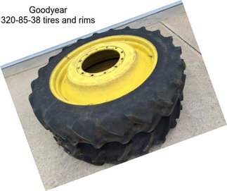 Goodyear 320-85-38 tires and rims