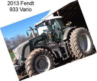 2013 Fendt 933 Vario