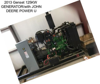 2013 Genset 125KW  GENERATOR/with JOHN DEERE POWER U