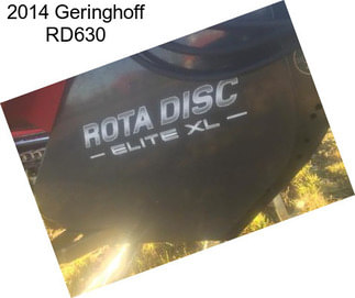 2014 Geringhoff RD630