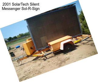 2001 SolarTech Silent Messenger Sol-R-Sign