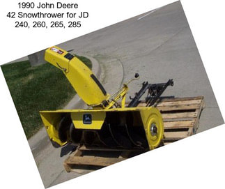 1990 John Deere 42 Snowthrower for JD 240, 260, 265, 285