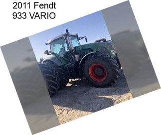 2011 Fendt 933 VARIO