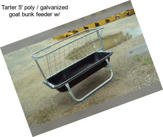 Tarter 5\' poly / galvanized goat bunk feeder w/