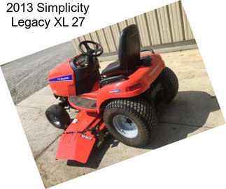 2013 Simplicity Legacy XL 27