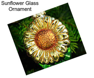 Sunflower Glass Ornament