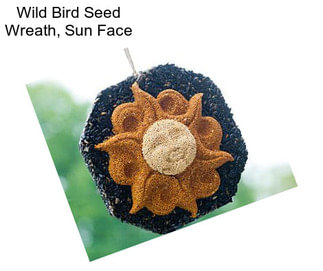 Wild Bird Seed Wreath, Sun Face